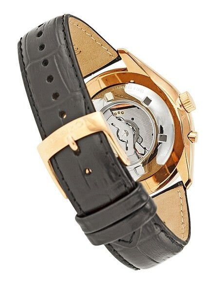 Seiko Core Series Kinetic Watch with 42mm Rose Goldtone Case and Leather Strap #SRN054