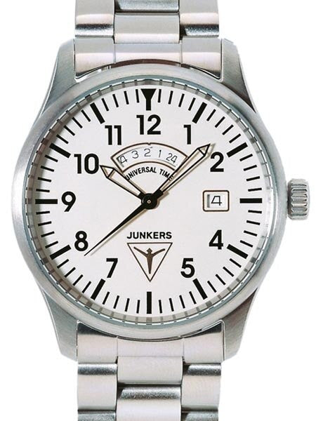 Junkers JU-52 Swiss GMT Watch with Second Independent Time Zone #6240M-1