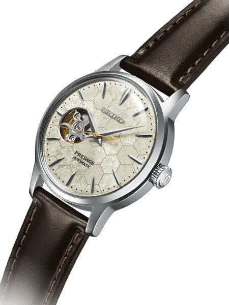 Ladies Seiko Presage Limited Edition "Star Bar" Automatic Dress Watch with Open Heart #SSA781