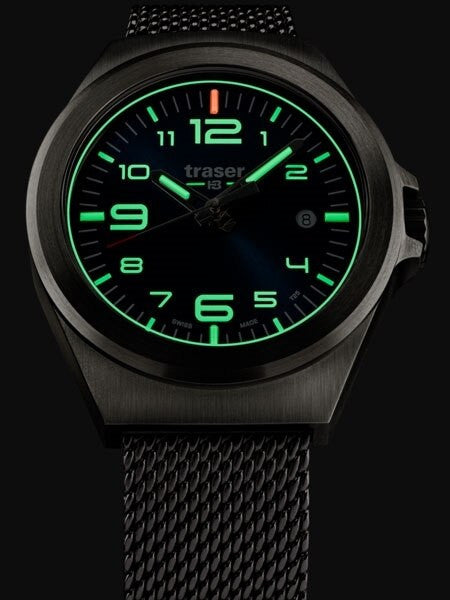 Traser P59 Essential S Black Dial Watch w/Trigalight + SuperLuminova #108204