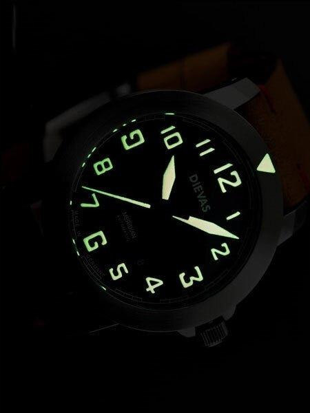 DIEVAS Meridian German Made Aviator Watch with Sapphire Crystal and 44mm Diameter Case 1