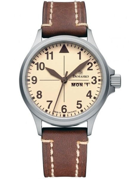 Damasko Swiss ETA Automatic with a 40mm Bead-Blasted Case, Beige Dial #DA20
