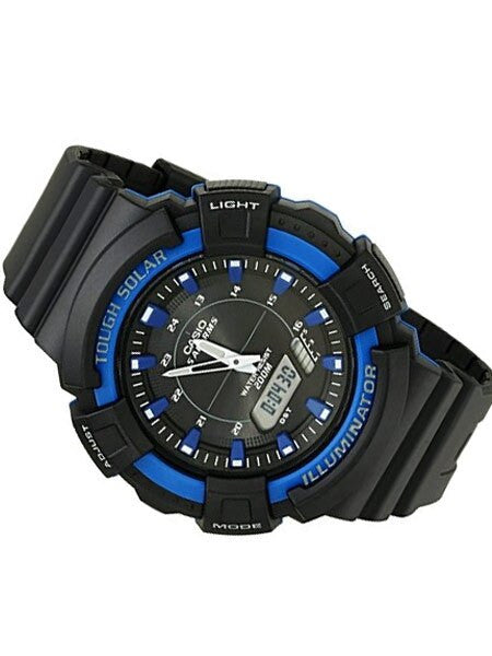 Casio Tough Solar-Light Powered Analog-Digital Watch with Alarm and Stopwatch #AD-S800-2A2V