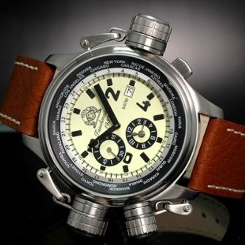 Tauchmeister Worldtimer Watch with Alarm and Full Luminous Dial #T0195