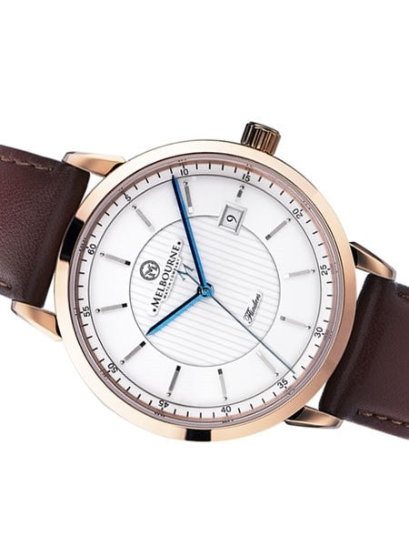 Melbourne Flinders Swiss Automatic Dress Watch with White Dial, Sapphire Crystal #FL.40.A.3HD.06