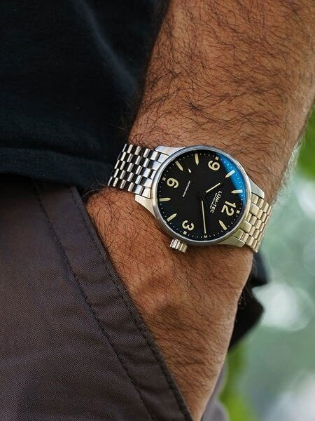 Lum-Tec 38mm Automatic Dress Watch with Double Curved AR Sapphire Crystal #C5