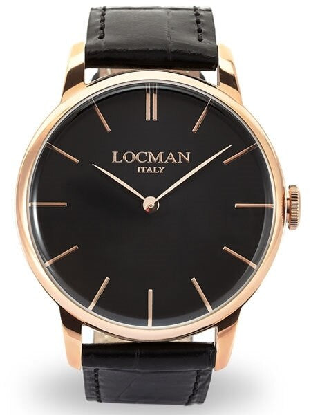 Locman 1960's Collection Elegant Quartz Dress Watch with 41mm Case #0251V09-RGBKRGPK