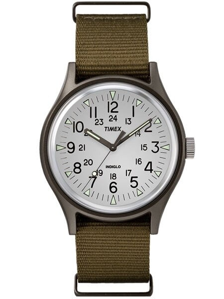 Timex 40mm MK1 Quartz Watch with White Dial and INDIGLO Night-Light #TW2R37600VQ