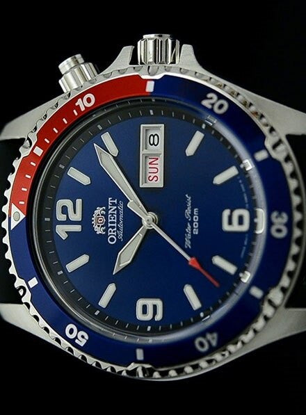 Orient Blue Mako Automatic Dive Watch with Pepsi Bezel #CEM65003DW