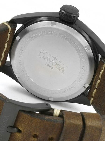 Davosa Military Swiss Automatic 200 Meter Pilot Watch with Black PVD Case #16151184