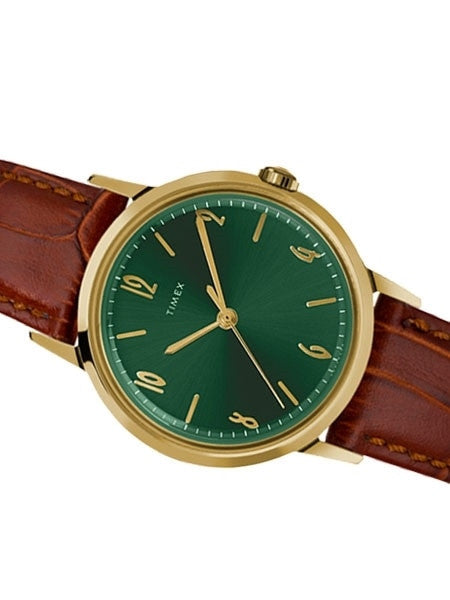 Timex 34mm Marlin Mechanical (Hand Wind) Watch with Green Dial #TW2U01700ZV