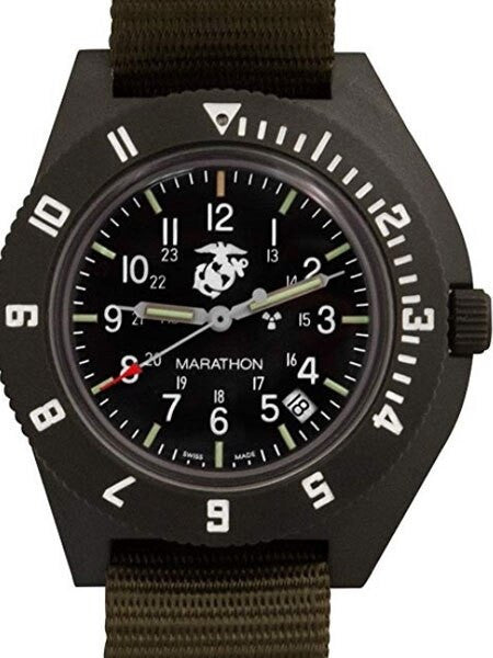 Marathon Swiss Made Quartz USMC Military Navigator Watch with Tritium Illumination #WW194013SG-USMC