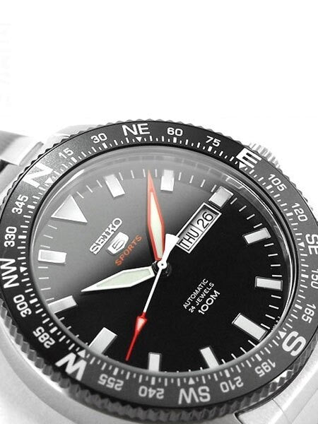 Seiko 5 Sports 24-Jewel, Automatic with Rotating Compass Bezel #SRP669K1