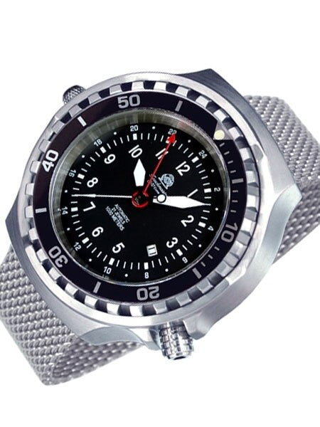 Tauchmeister T0308MIL XXL automatic, 1000-meter diver watch with Milanese bracelet