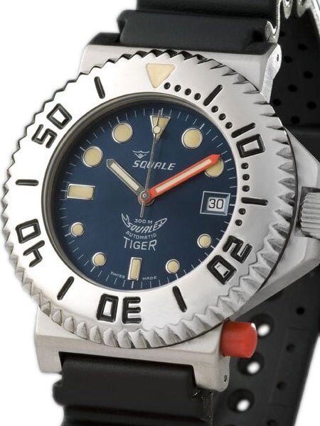 Squale Vintage Swiss Automatic Dive watch with Locking Bezel #Tiger-064-BLU
