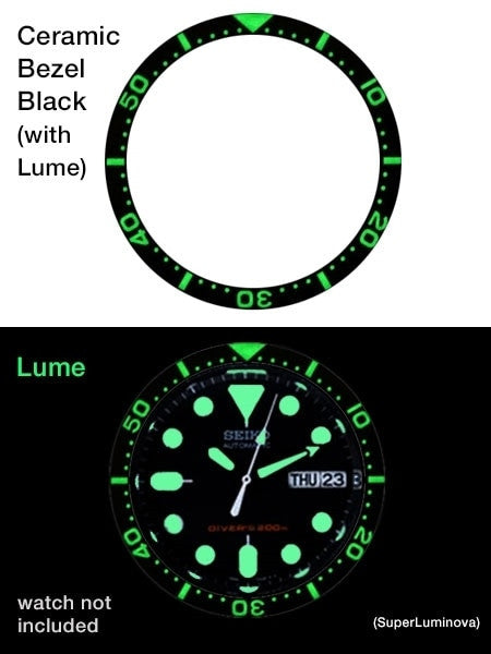 "Batman" Ceramic Luminous Bezel Insert for Seiko SKX013 #C17