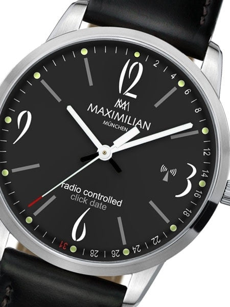 Maximilian Radio Controlled Dress Watch with Push Button Date Display #5330-2