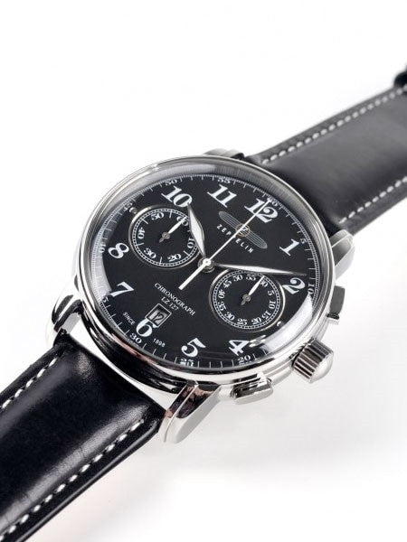 Graf Zeppelin LZ 127 Quartz Chronograph Watch with Black Dial #7678-2