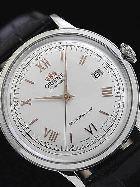 Orient 2nd-Gen Automatic Dress Watch with White Dial, Rose Goldtone Hands #AC00008W
