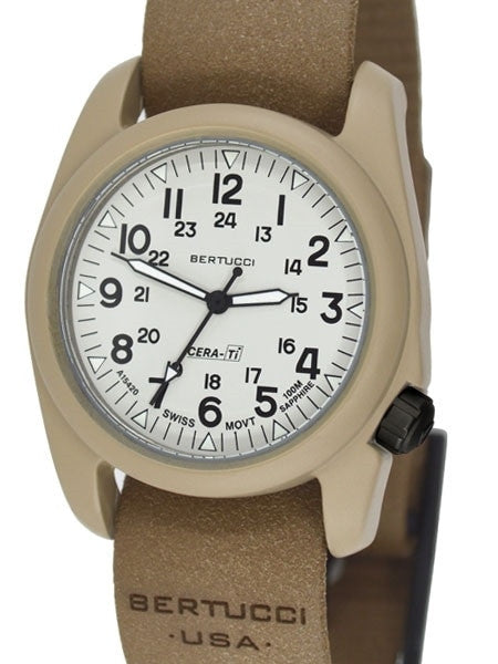 Bertucci A-2CT Cera-Tiâ¢ Ceramic Coated Titanium Field Watch with Swiss Quartz Movement #12139