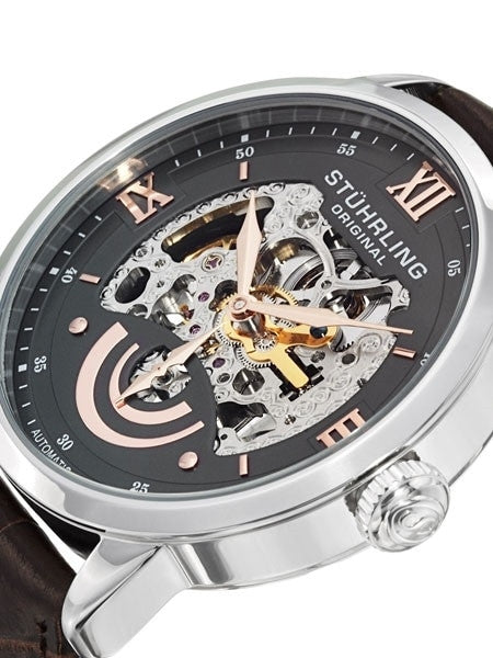 Stuhrling Executive II Semi-Skeleton Automatic Watch with 44mm Case #574.03