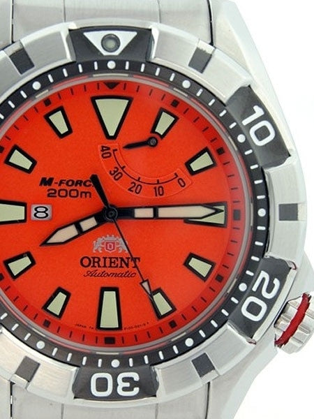 Orient M-Force Automatic Orange Dive Watch with Power Reserve #SEL03002M