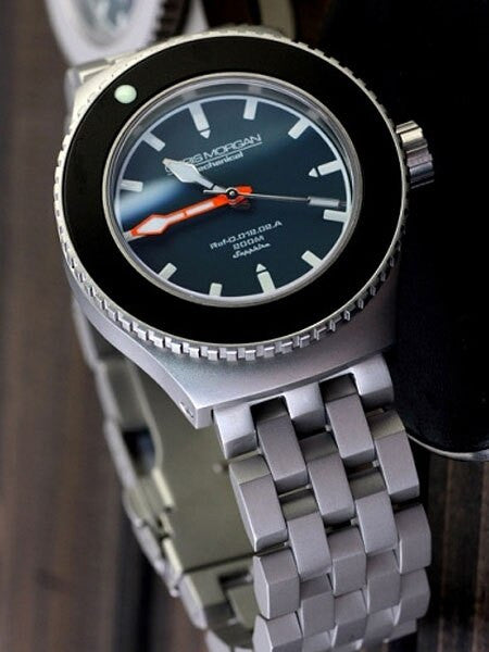 Obris Morgan Nevon Automatic Blue Dial Dive Watch with Robust Bracelet #NEVON-BTNO
