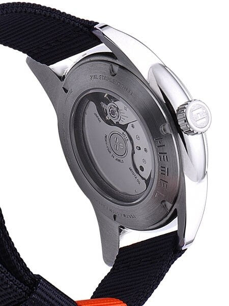 HEMEL 24 Automatic Military-Styled Watch with Matte Black Dial and Sapphire Crystal #HM1