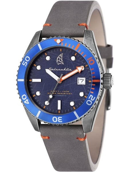 Spinnaker Wreck Automatic Vintage Style Sports Watch with Distressed IP Case #SP-5051-01