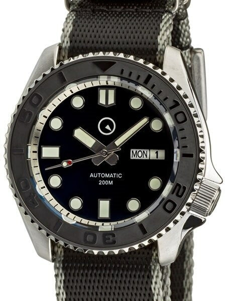 Scratch and Dent - Islander Automatic Dive Watch with Seat-Belt Strap, Sapphire Crystal, and Ceramic Bezel Insert #ISL-04
