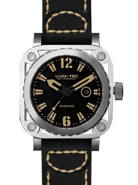 Lum-Tec G1 Watch with Sapphire Crystal and Skeletal Case Design #G1-Vintage
