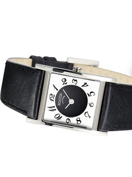 Boccia Ladies Quartz Watch with Titanium Case and Leather Band #3163-01