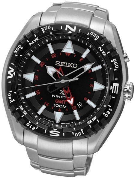 Seiko Prospex Kinetic GMT Dual-Time Watch with Power Reserve Indicator #SUN049