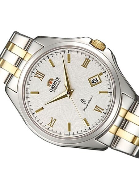 Orient Two-Tone Analyst Automatic Dress Watch with White Dial and Sapphire Crystal #ER1U001W