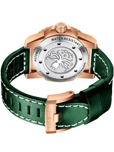 PHOIBOS Leviathan 500-Meter Automatic Dive Watch with Bronze Case, DD AR Sapphire Crystal #PY027A