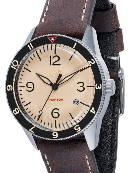 Lew and Huey Phantom Automatic Pilot Watch with Fully Luminous Dial and Date #WW-P2-DS