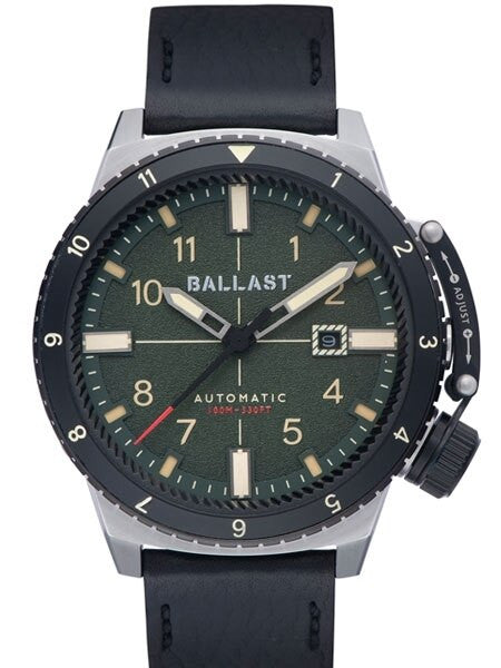 Ballast Trafalgar Dual Time Automatic Watch with Unique Bezel System #BL-3142-02