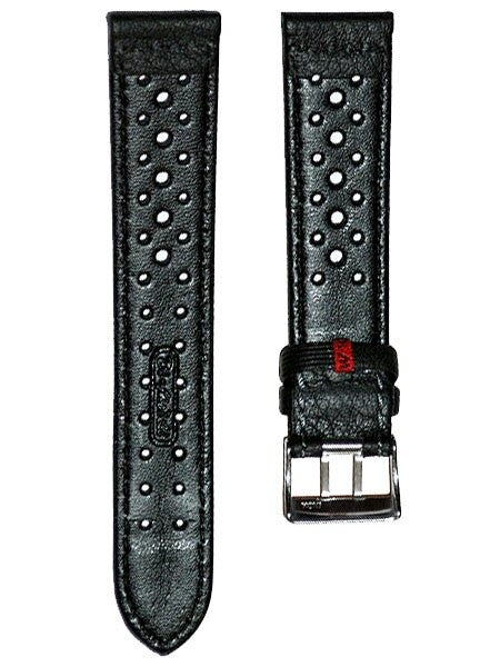 Di-Modell Rallye Waterproof, Aerated Leather Watch Strap with Double Prong Buckle #123010