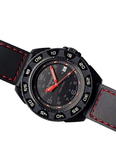 Traser Red Alert T100 Watch with Sapphire Crystal and Black Rubber Strap #106470