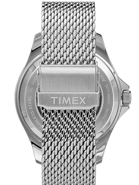 Timex 41mm Navi XL 21-Jewel Automatic Watch with Stainless Steel Mesh Bracelet and Blue Dial #TW2U38200ZV