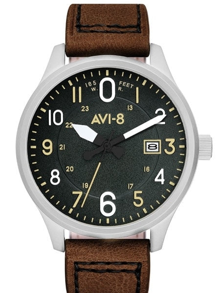 AVI-8 Hawker Hurricane Aviator Watch with Altimeter Style Dial #AV-4053-0B
