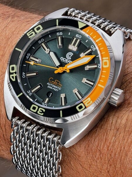 Ocean Crawler Core Diver Swiss Automatic Watch with AR Sapphire Crystal #CD-523