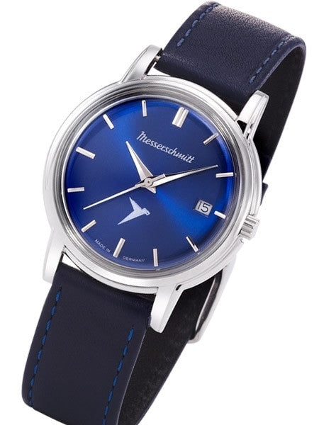 Messerschmitt Radiant Blue Dial Special Edition Quartz Dress Watch #KR200-BDBL