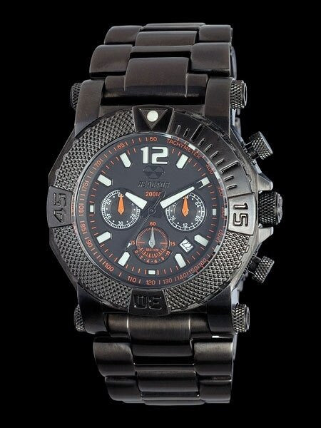 Reactor Black Nitrided, Neutron Chronograph Watch with SuperLuminova Illumination #93551