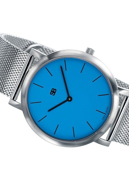 SB Ultra-Thin Swiss Quartz Dress Watch with Sapphire Crystal #SOB1009-MESH
