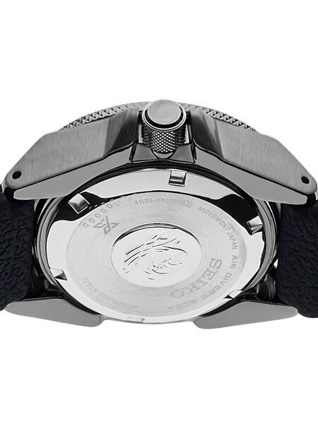 Seiko Samurai Prospex Automatic Dive Watch with Gun Metal Ion Plated Case and Rubber Dive Strap #SRPB55