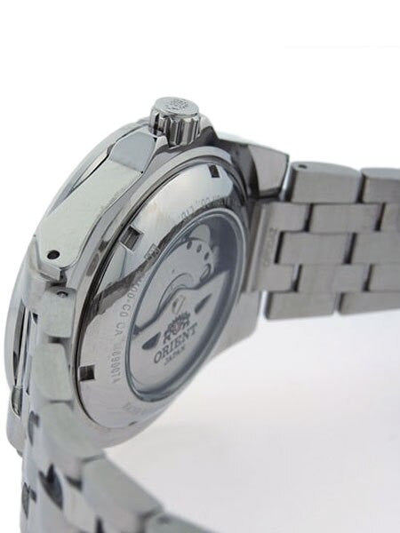 Planet Orient Orange 21-Jewel Automatic Power Reserve on a Bracelet #CFM00002B