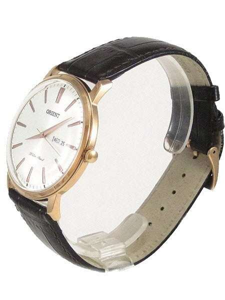 Orient Capital Quartz Rose Goldtone Dress Watch with Day and Date #UG1R005W