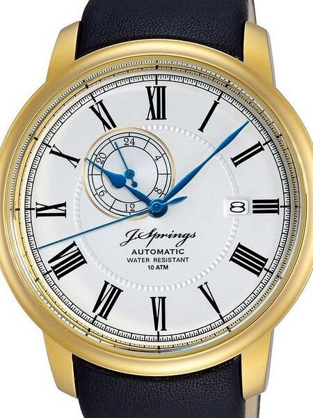 J. Springs Automatic 24-Jewel Classic Goldtone Watch with 24-Hour Sub-Dial #BEG003