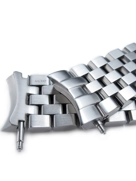 Strapcode 22mm SUPER Engineer Type II Stainless Steel Watch Band for SEIKO SKX007-009-011 Curved End #SS222003B025